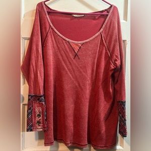 Waffle feel t shirt long sleeve scoop neck #softsurroundings